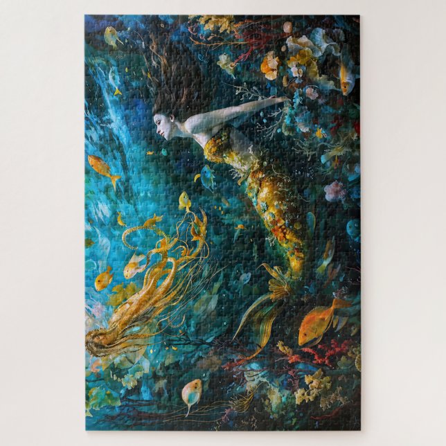 “Seraphina” – Beautiful Mystical Mermaid Jigsaw Puzzle (Vertical)