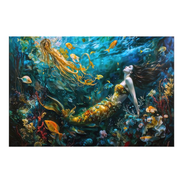 “Seraphina” – Beautiful Mystical Mermaid Photo Print (Front)