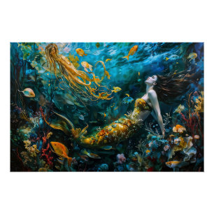 “Seraphina” – Beautiful Mystical Mermaid Poster