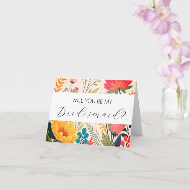 Seras-tu ma carte de proposition Bridesmaid ? (Orchidée)