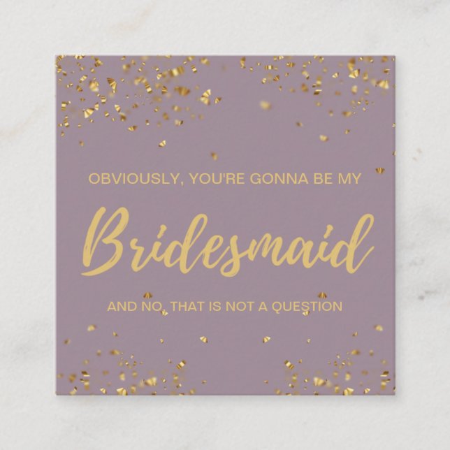 Seras-tu ma carte d'invitation Bridesmaid (Devant)