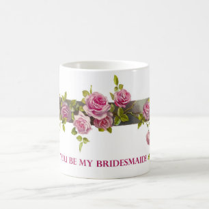 seras-tu ma demoiselle d'honneur mug floral