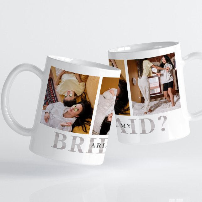 Seras-tu ma demoiselle d'honneur ? Mug photo perso (Créateur téléchargé)