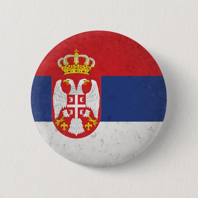 Serbia 2 Inch Round Button (Front)