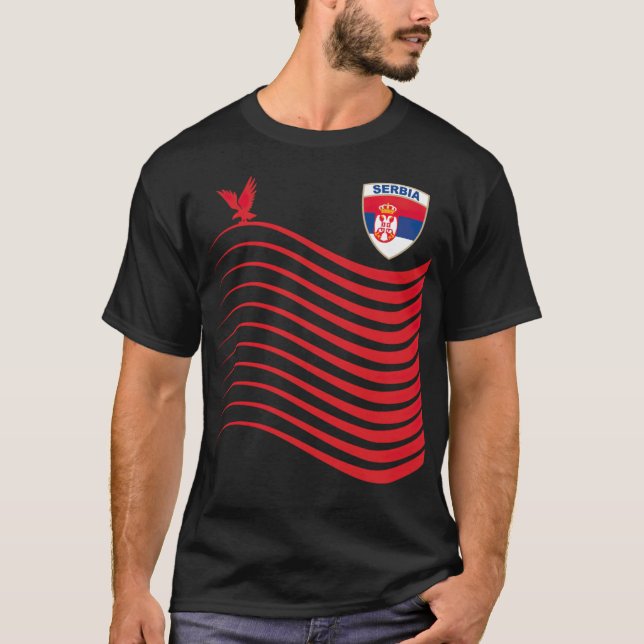 Serbia Basketball Jersey Srbija Basketball Flag ba T-Shirt (Front)