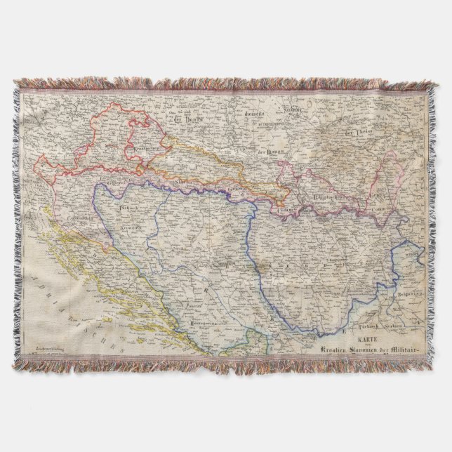 Serbia, Bosnia Throw Blanket (Front)