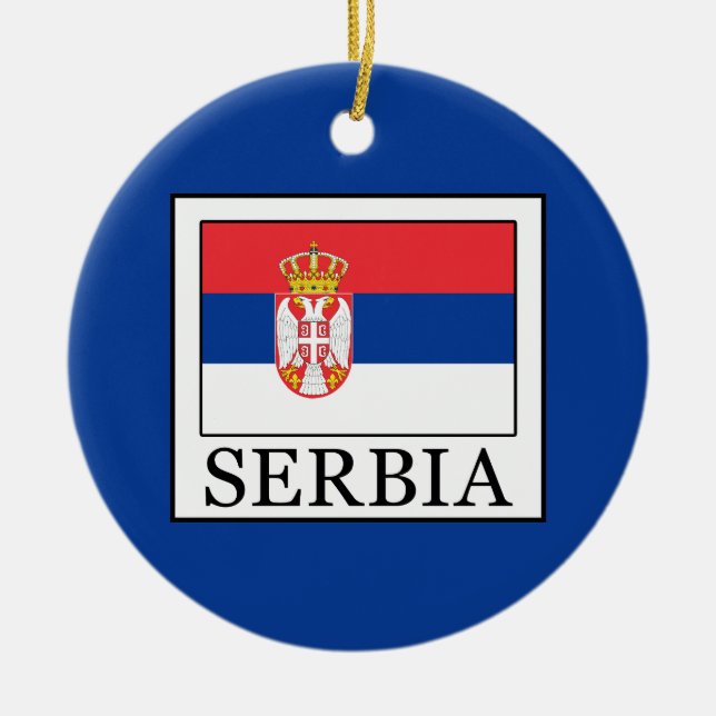 Serbia Ceramic Ornament (Front)