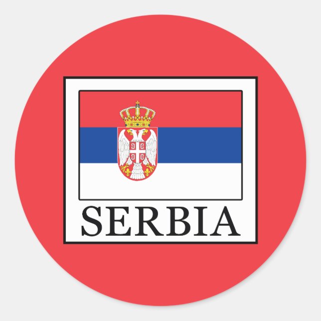 Serbia Classic Round Sticker (Front)