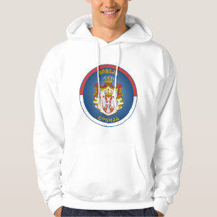 Serbia Coat of Arms Circle Shape Hoodie