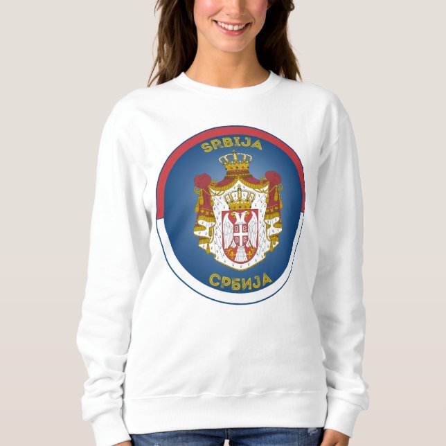 Serbia Coat of Arms Circle Shape  Sweatshirt (Front)