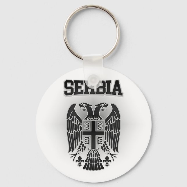 Serbia Coat of Arms Keychain (Front)