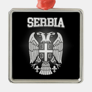 Serbia Coat of Arms Metal Ornament