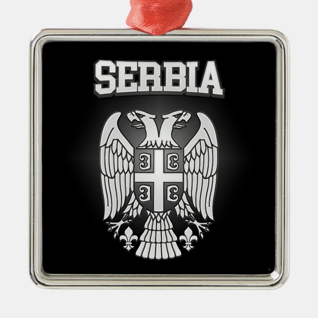 Serbia Coat of Arms Metal Ornament (Front)