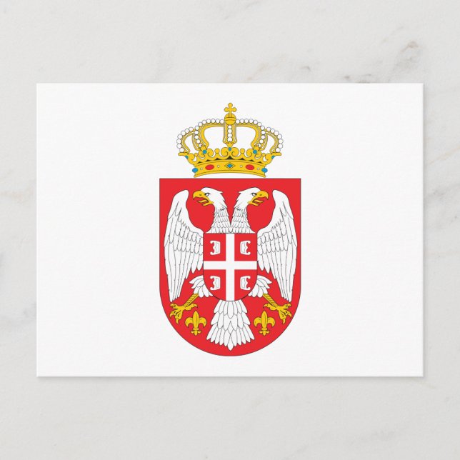 Serbia  Coat of Arms Postcard (Front)