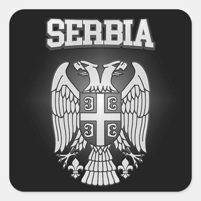 Serbia Coat of Arms Square Sticker (Front)