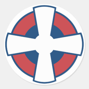 Serbia country flag roundel round circle symbol classic round sticker