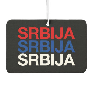 SERBIA Flag Air Freshener