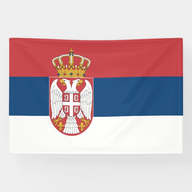 Serbia Flag Banner (Horizontal)