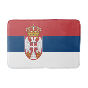 Serbia Flag Bath Mat