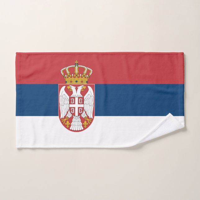 Serbia Flag Bath Towel Set (Hand Towel)