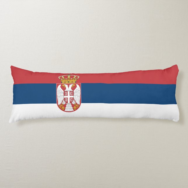 Serbia Flag Body Pillow (Front)