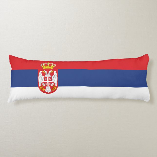 Serbia flag body pillow (Front)