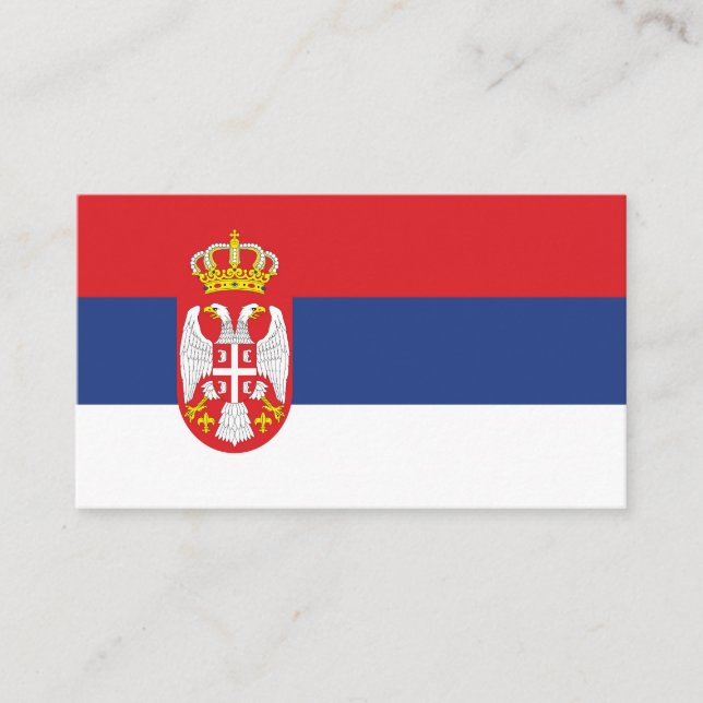 Serbia flag business card (Front)