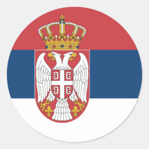 Serbia Flag Classic Round Sticker
