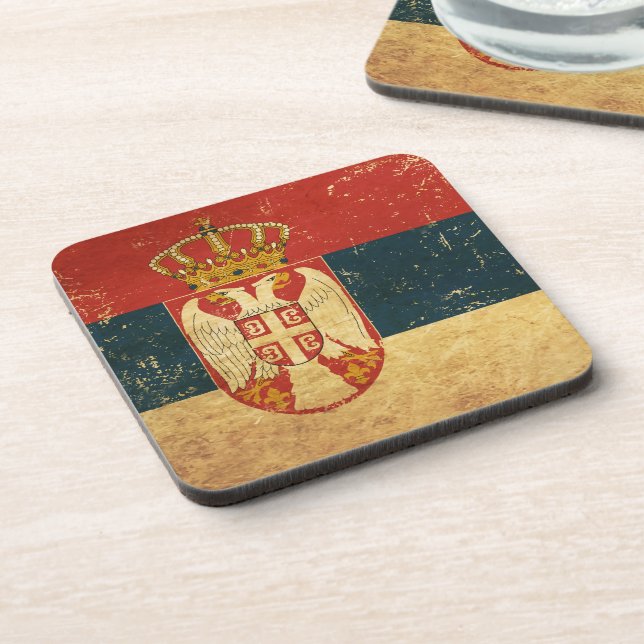 Serbia Flag Coaster (Left Side)