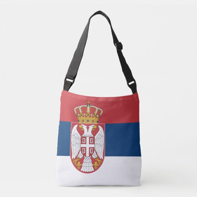 Serbia Flag Crossbody Bag (Front)