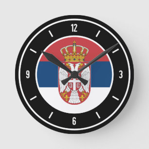 Serbia Flag Elegant Round Clock