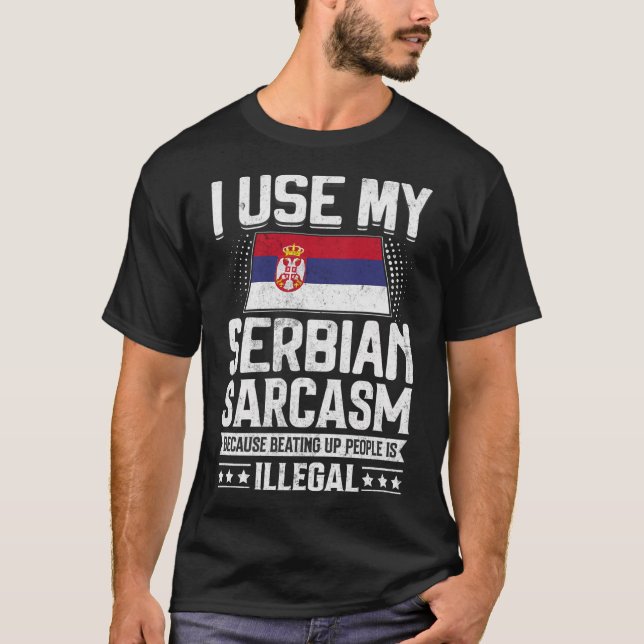 Serbia Flag For Serbians T-Shirt (Front)