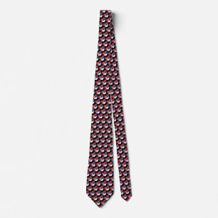 Serbia Flag Hearts Patriotic Tie