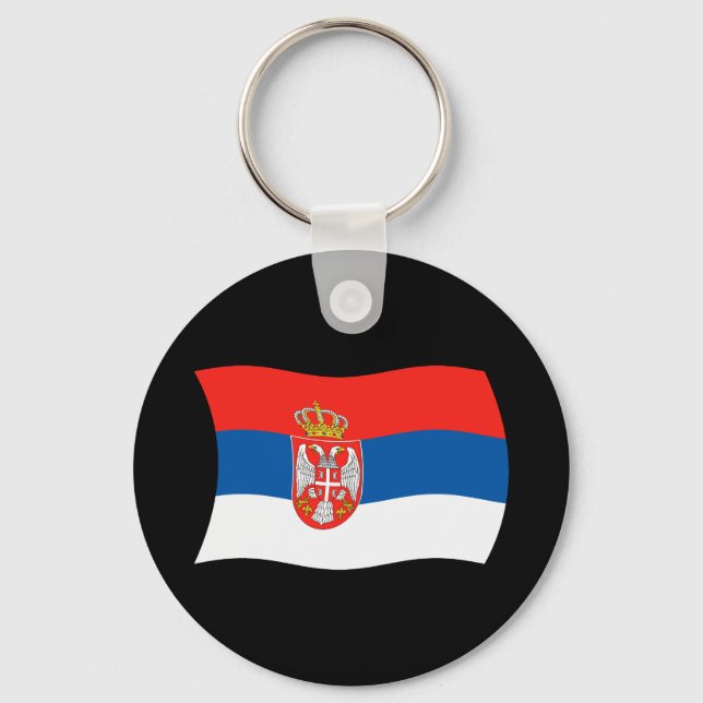 Serbia Flag Keychain (Front)