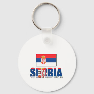 Serbia flag keychain