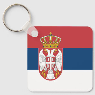 Serbia Flag Keychain