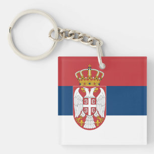 Serbia Flag Keychain