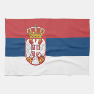 Serbia Flag Kitchen Towel