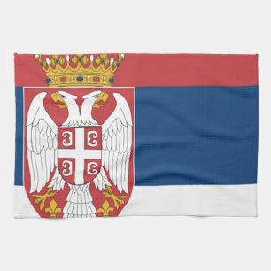 Serbia Flag Kitchen Towel