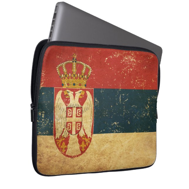 Serbia Flag Laptop Sleeve (Front Right)