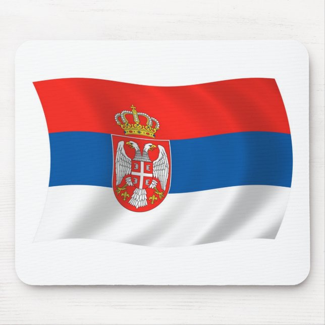 Serbia Flag Mousepad (Front)