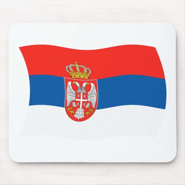 Serbia Flag Mousepad (Front)