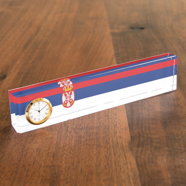 Serbia flag nameplate (Side)