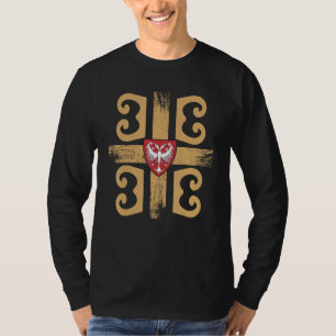 Serbia Flag nemanjic grb Serbian Patriotic Balkan T-Shirt