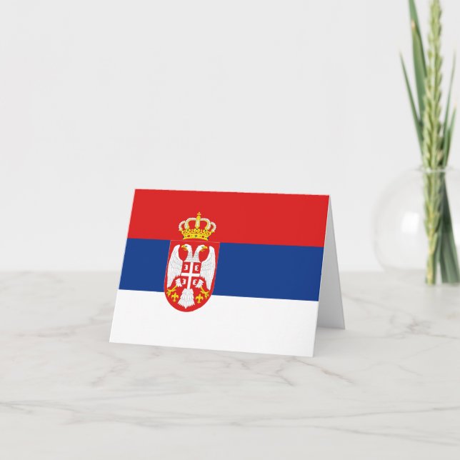 Serbia Flag Notecard (Front)
