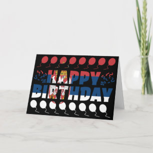 Serbia Flag Patriotic Birthday Card