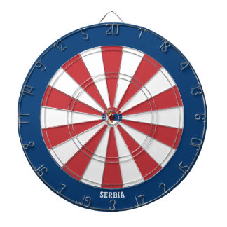 Serbia Flag Patriot's Bullseye Dartboard