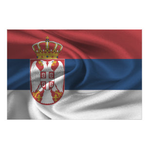 Serbia Flag Photo Print