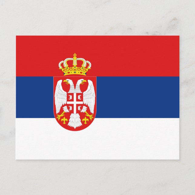 Serbia Flag Postcard (Front)