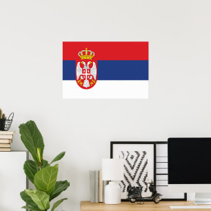 Serbia flag poster